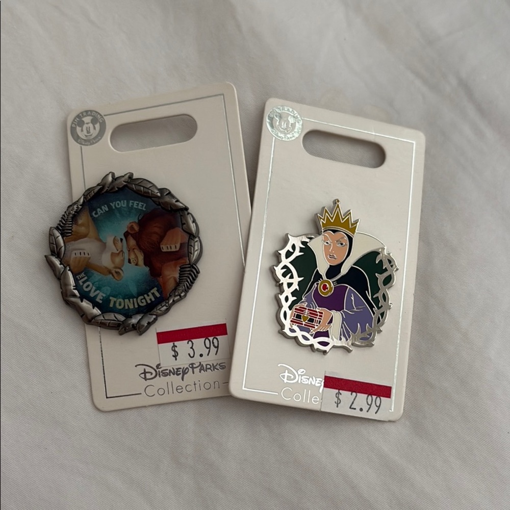 Disney Love Tonight and Evil Queen Pins - Multicolor